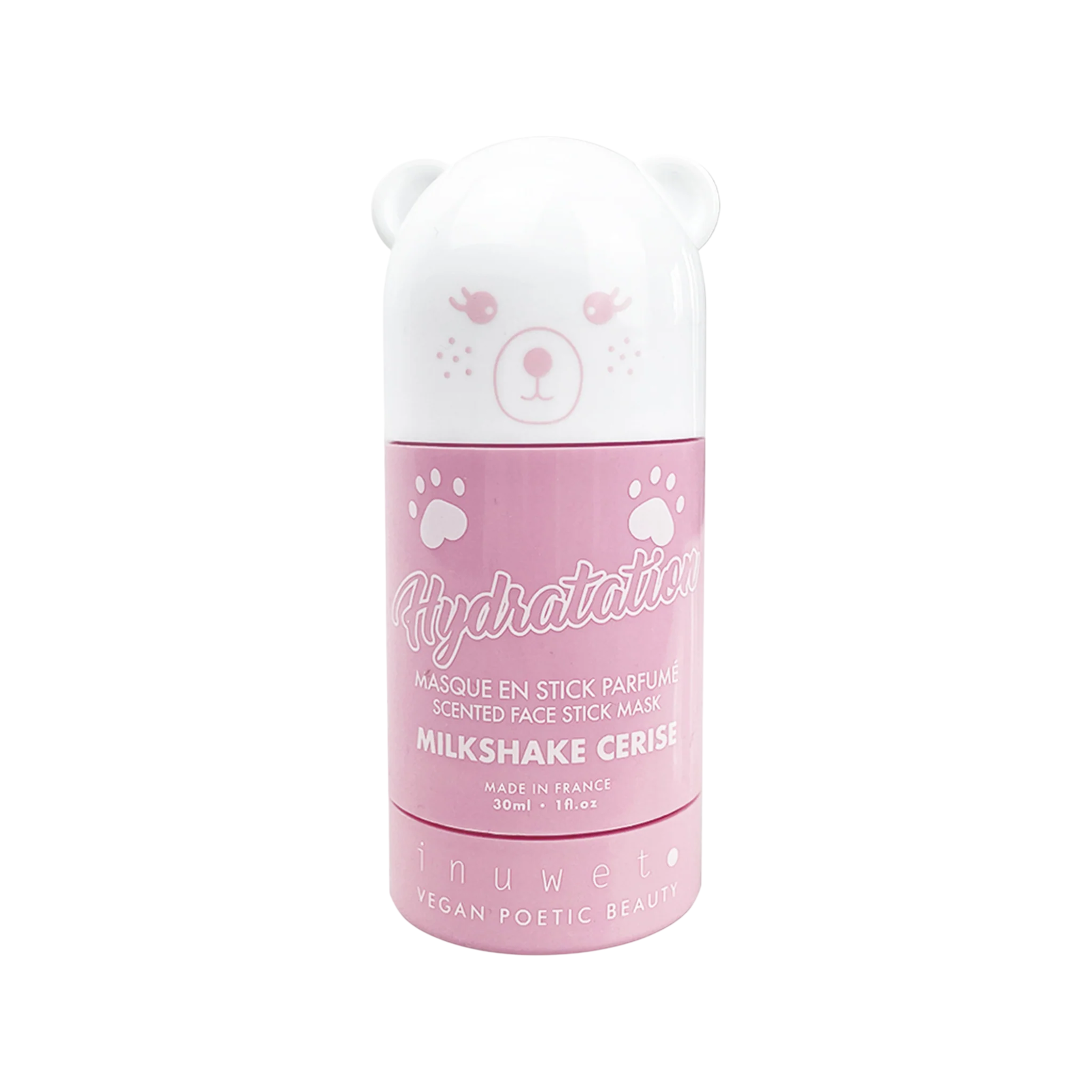 inuwet-milkshake-cerise-hydrating-soothing-vegan-stick-mask-for-face-30-ml-1786350958 Inuwet, Milkshake Cerise, Hydraterend & Kalmerend, Veganist, Stokmasker, Voor gezicht, 30 ml - Afbeelding 1