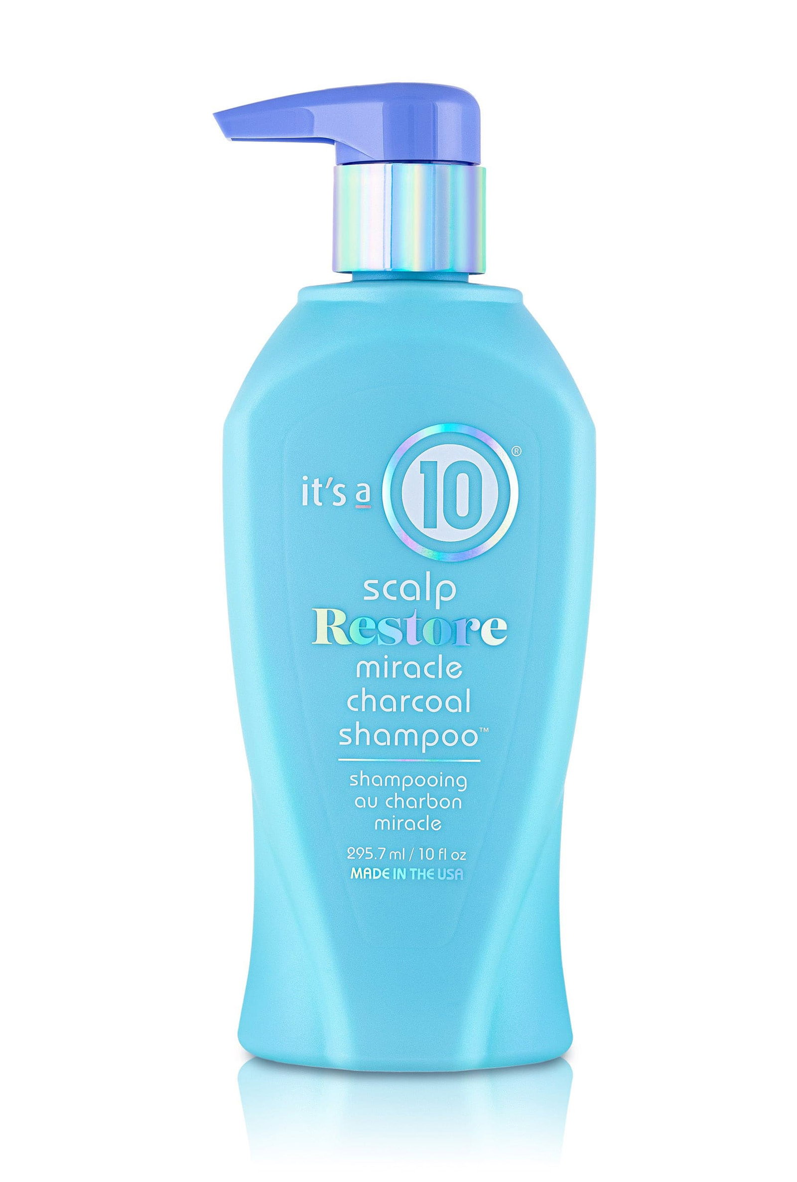 it-s-a-10-scalp-restore-miracle-charcoal-hair-shampoo-remove-excess-oil-and-product-residual-build-up-295-7-ml-1694694814 It's a 10, Scalp Restore Miracle, Houtskool, Haarshampoo, Verwijder overtollige olie en productresten, 295.7 ml - Afbeelding 1