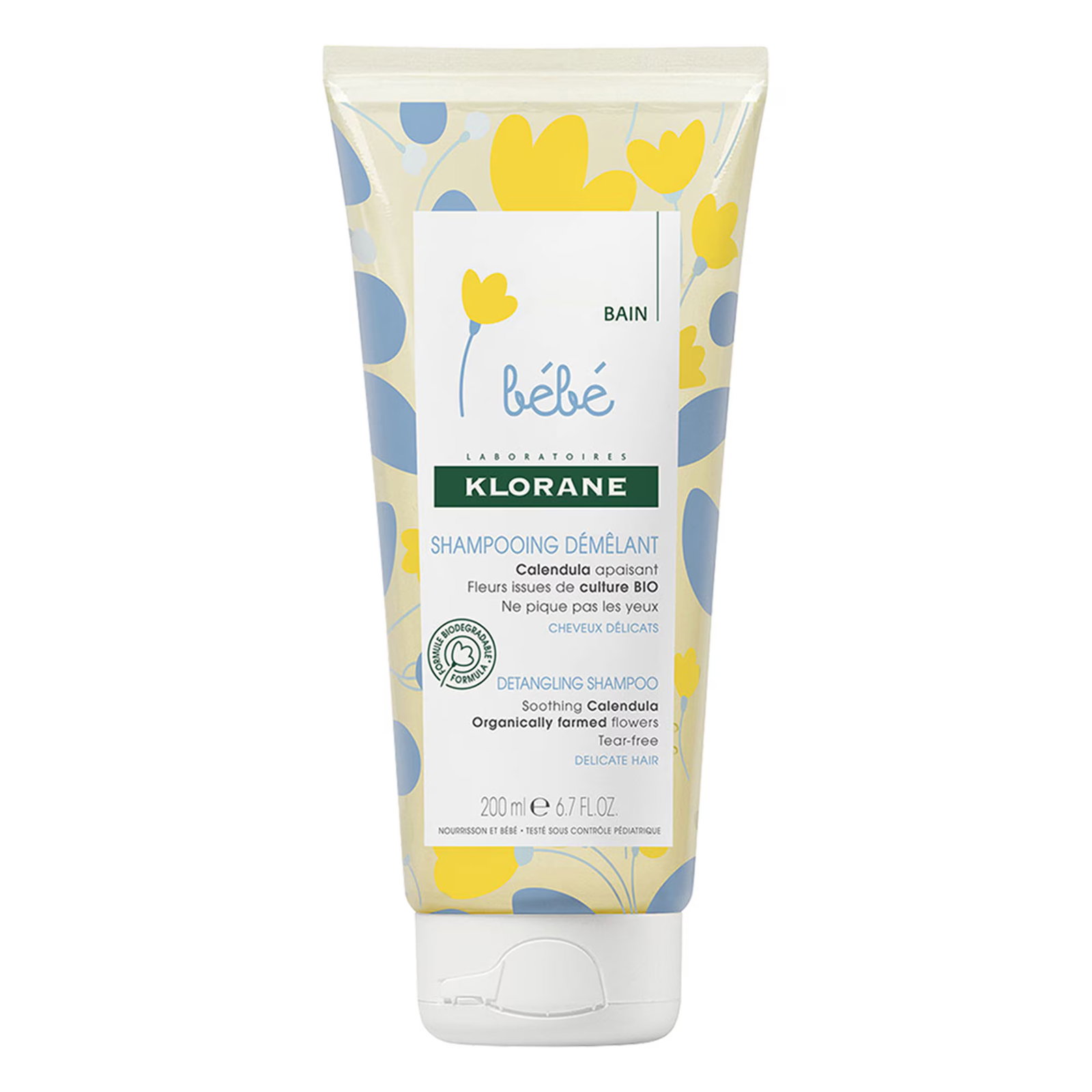 klorane-baby-toilette-soft-cleansing-wipes-vegan-hair-shampoo-smooth-200-ml-1769417946 Klorane, Baby, Veganist, Haarshampoo, Glad, 200 ml - Afbeelding 1