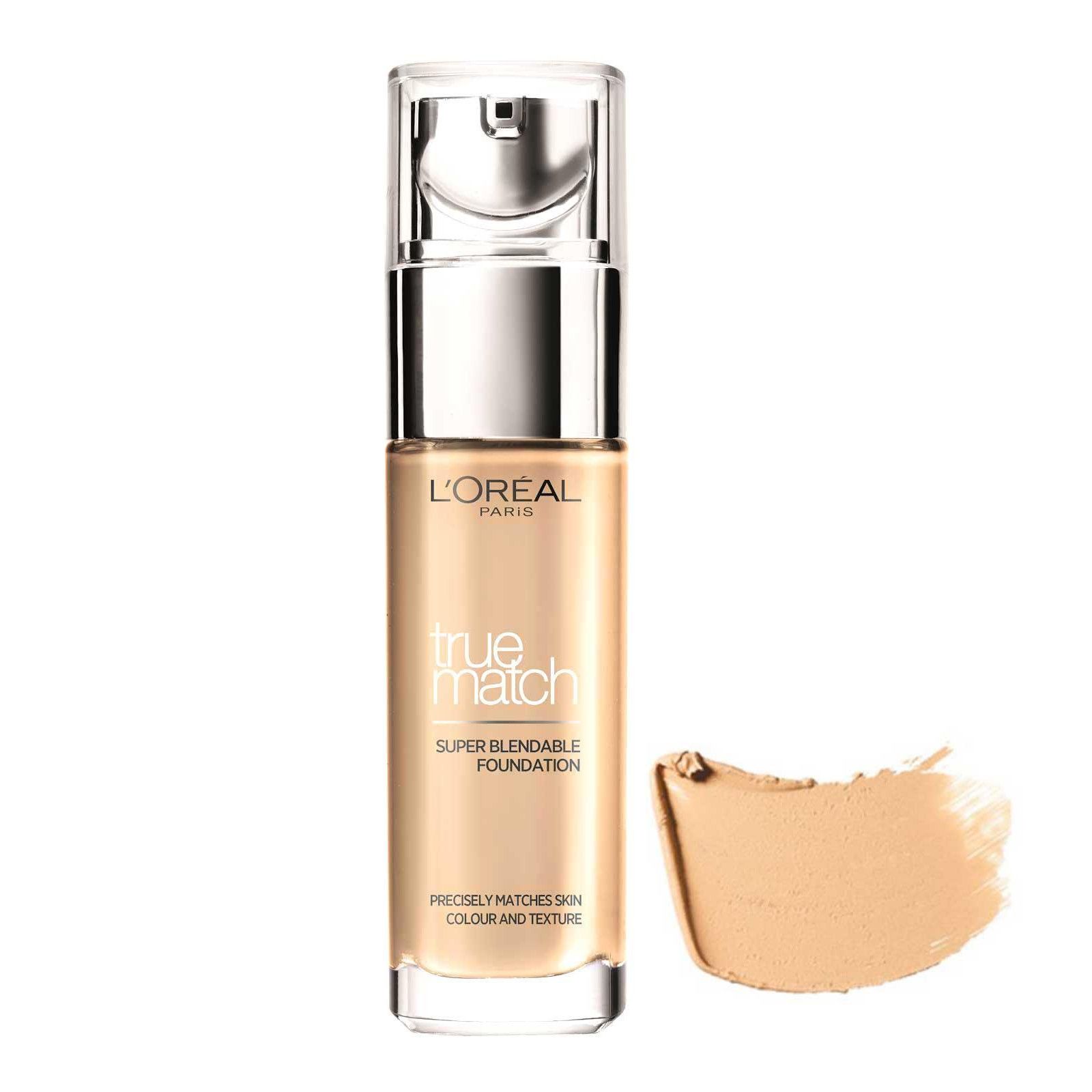 l-oreal-paris-true-match-liquid-foundation-5n-sable-sand-30-ml-0-3600522862420-1669057382 L'Oreal Paris, True Match, Hyaluronzuur, Natuurlijke afwerking, Vloeibare foundation, 5.N, Sable Zand, SPF 17, 30 ml - Afbeelding 1