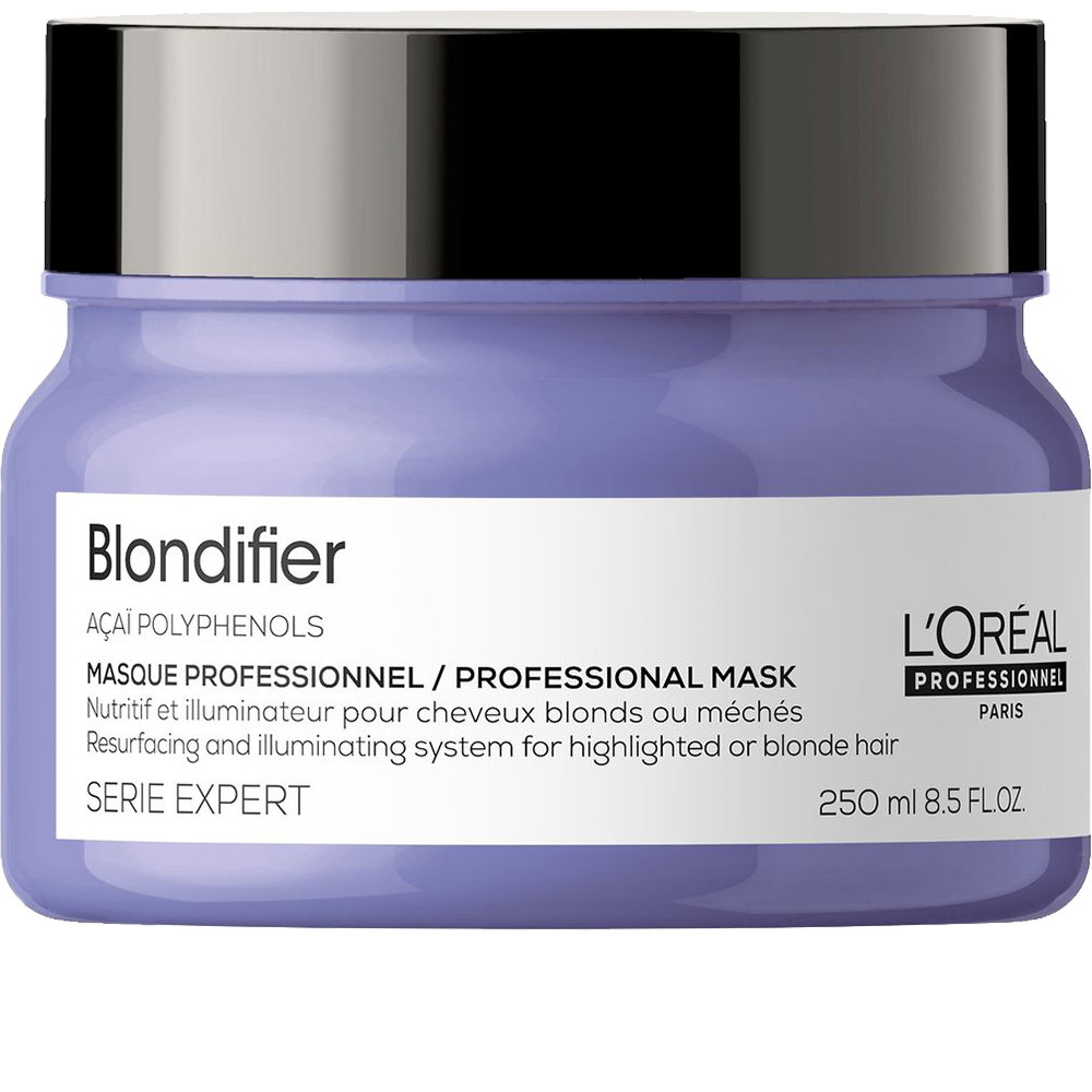 l-oreal-professionnel-blondifier-hair-mask-for-colour-protection-250-ml-0-3474636976027-1671389631 L'Oreal Professionnel, Serie Expert Blondifier, Acai polyfenolen, Haarbehandelingscrèmemasker, Hersurfacing en verlichting, 250 ml - Afbeelding 1