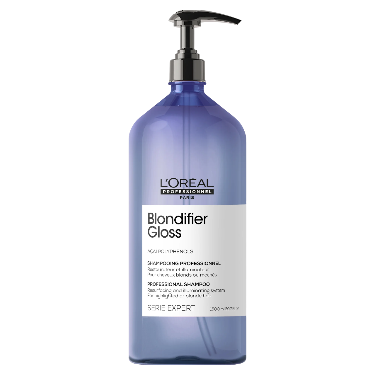 l-oreal-professionnel-serie-expert-blondifier-gloss-acai-polyphenols-hair-shampoo-resurfacing-and-illuminating-1500-ml-1752669333 L'Oreal Professionnel, Serie Expert Blondifier Gloss, Acai polyfenolen, Haarshampoo, Hersurfacing en verlichting, 1500 ml - Afbeelding 1