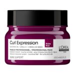 L'Oreal Professionnel, Serie Expert Curl Expression Rich, Glycerine 3% + Ureum H + Hibiscuszaad, Haarbehandelingscrèmemasker, Intensieve hydratatie, 250 ml