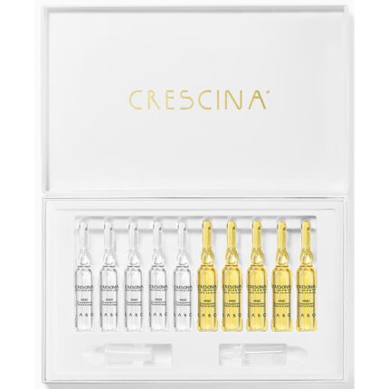Labo Cosprophar Suisse, Crescina, Transdermic HFSC 500, Voor groeistimulatie, Ampullen Behandeling Serum, Voor de hoofdhuid, Voor mannen, 10 + 10 stuks, 3.5 ml