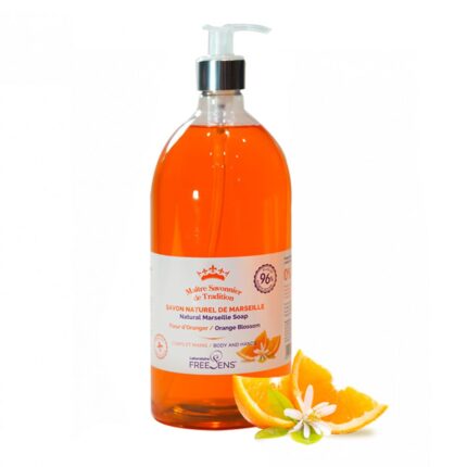 Laboratoire Freesens, Freesens, Fleur D' Oranger, Zachte reiniging, Vloeibare zeep, Voor handen & lichaam, 1000 ml