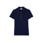 Lacoste, Slim Fit, Korte mouw, Dames textiel T-shirt, Marineblauw, PF5464-00 166, Maat 40