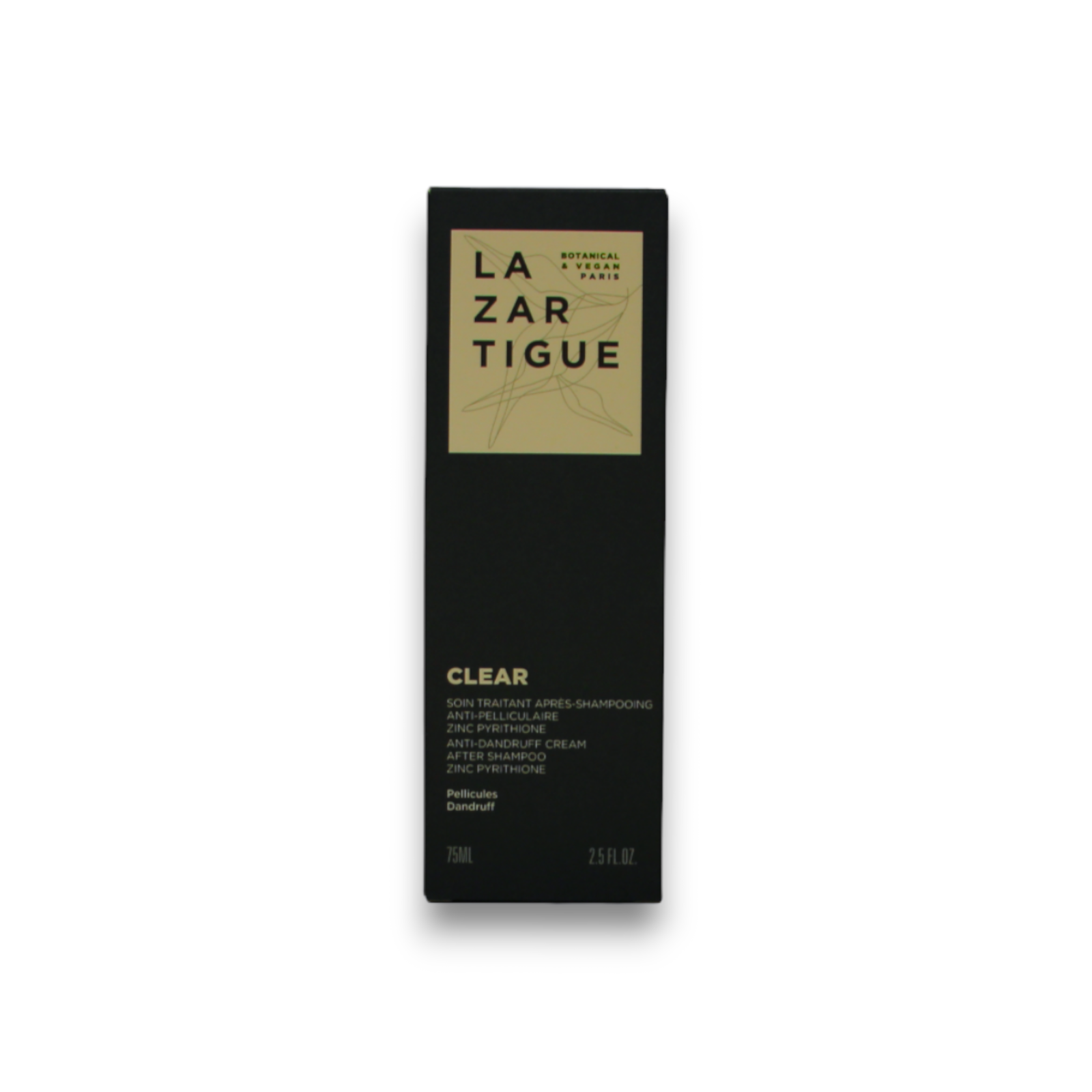 lazartigue-clear-vegan-hair-cream-treatment-anti-dandruff-75-ml-1695791653 Lazartigue, Clear, Veganist, Haarcrème behandeling, Anti-roos, 75 ml - Afbeelding 1