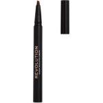Makeup Revolution, Bushy Brow, Wenkbrauwcrèmepotlood, Donkerbruin, 0.5 ml