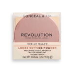 Makeup Revolution, Conceal & Fix, Veganist, Losse fixeerpoeder, Middelgeel, 13 g