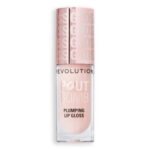 Makeup Revolution, Pout Bomb, Veganist, Opvullen, Lipgloss, Milky Sheer Holo, 4.6 ml