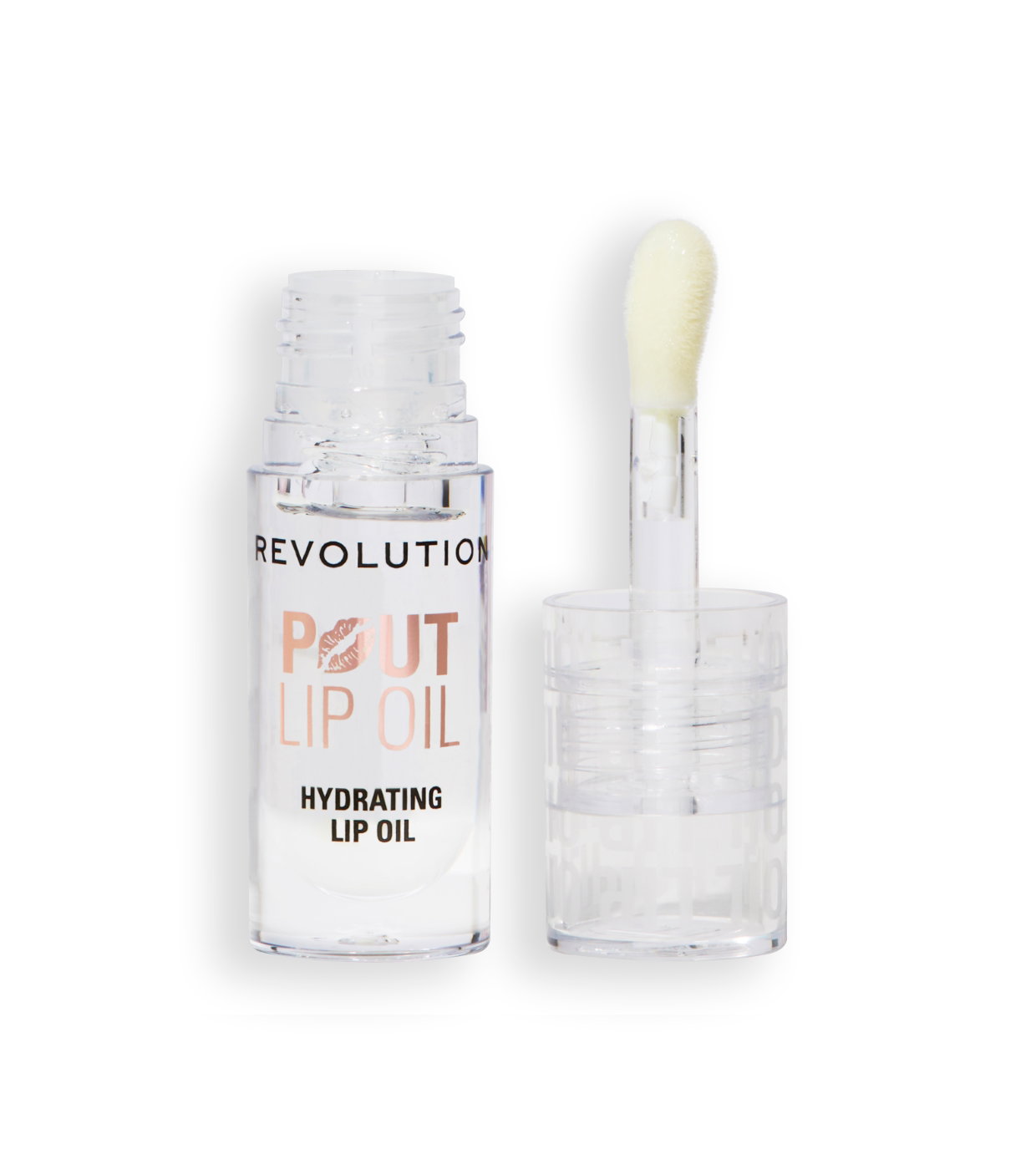 makeup-revolution-pout-vegan-glossy-lip-oil-lychee-clear-4-ml-1781086213 Makeup Revolution, Pout, Veganist, Glanzend, Lippenolie, Lychee Clear, 4 ml - Afbeelding 1