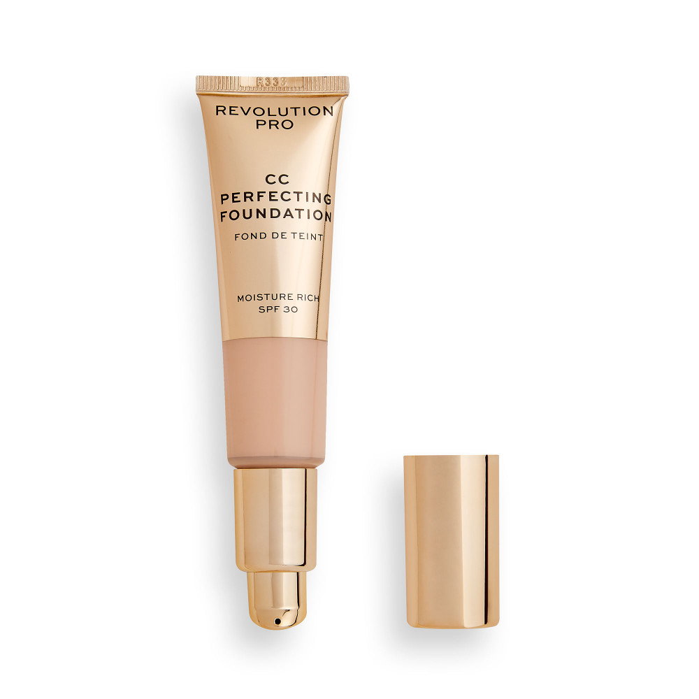 makeup-revolution-pro-cc-perfecting-cc-cream-f3-spf-30-26-ml-0-5057566198493-1671531252 Makeup Revolution, Pro CC Perfecting, CC crème, F3, SPF 30, 26 ml - Afbeelding 1