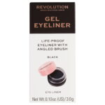 Makeup Revolution, REVOLUTION, Schuine snede, Gel eyeliner, Zwart, 3 g - Afbeelding 2