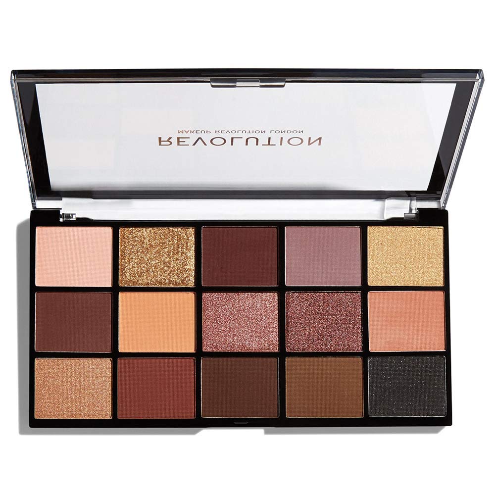 makeup-revolution-the-reloaded-eyeshadow-palette-provocative-15-pcs-1-1-g-1691045715 Makeup Revolution, The Reloaded, Oogschaduwpalet, Fluwelen roos, 15 tinten, 16.5 g - Afbeelding 1
