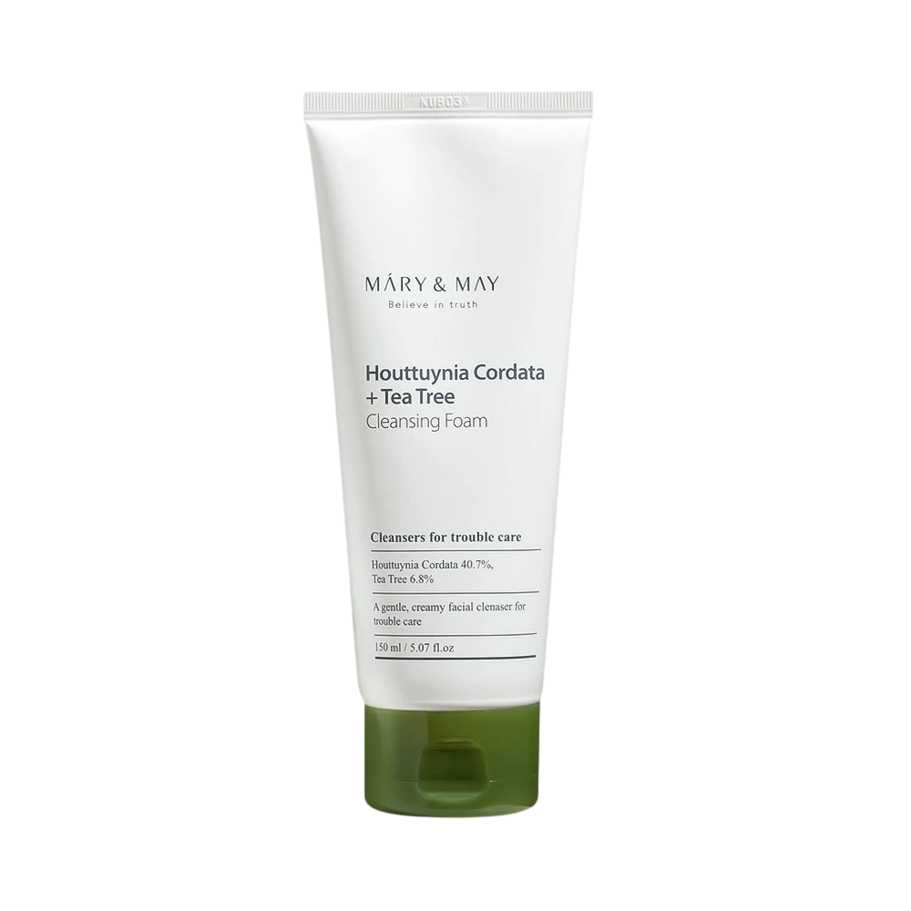 mary-and-may-houttuynia-cordata-tea-tree-gentle-cleansing-cleansing-foam-150-ml-1785819175 Mary and May, Houttuynia Cordata +Tea Tree, Zachte reiniging, Reinigingsschuim, 150 ml - Afbeelding 1