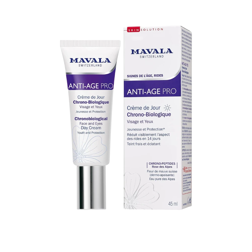 mavala-anti-age-pro-hydrating-anti-wrinkle-protecting-day-cream-face-eyes-45-ml-1786624527 Mavala, Anti-Age Pro, Hydrating, Anti-Wrinkle & Protecting, Dag, Room, Face & Eyes, 45 ml - Afbeelding 1