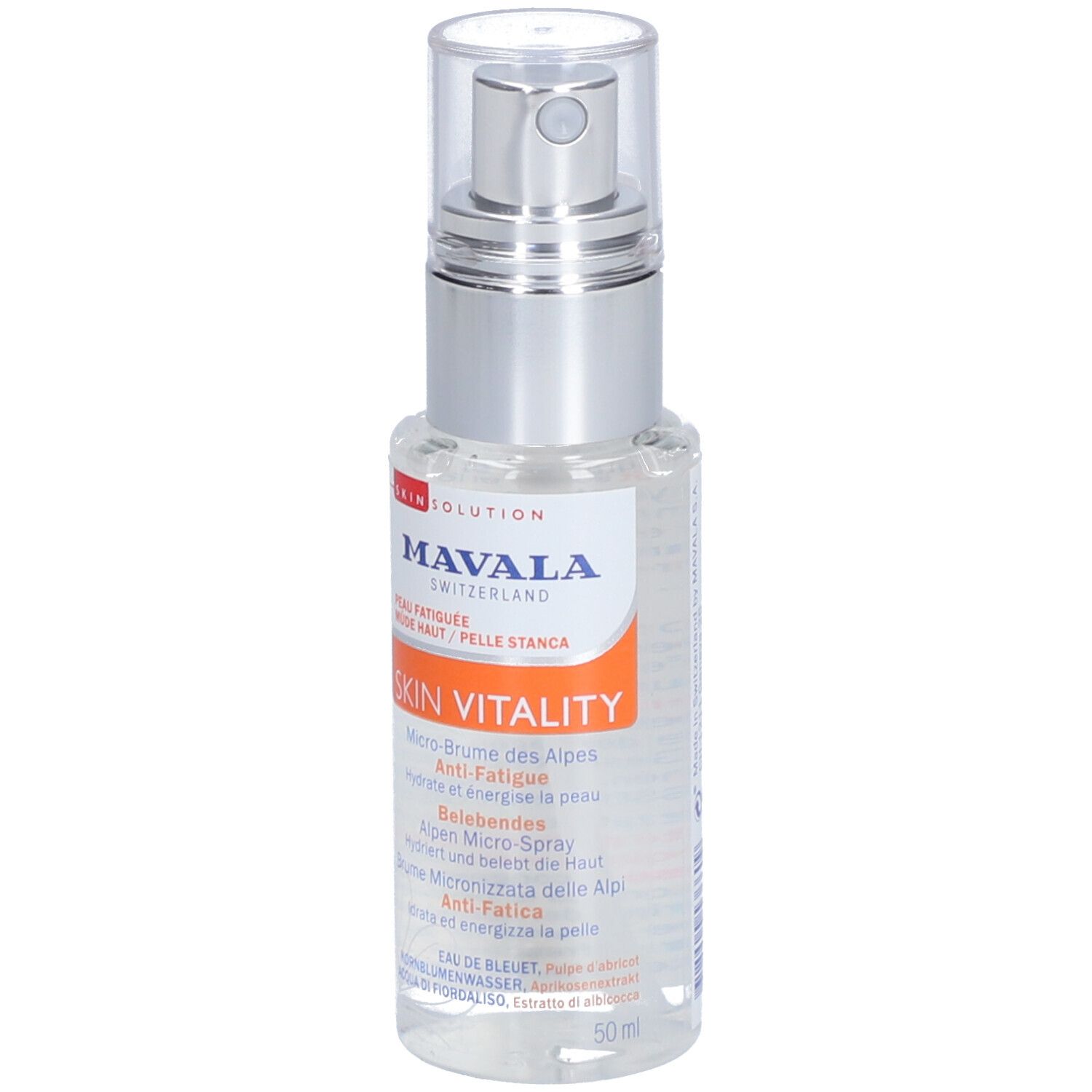 mavala-vitality-vitalizing-mist-spray-for-face-50-ml-1786623104 Mavala, Vitality, Vitaliserend, Mistspray, Voor gezicht, 50 ml - Afbeelding 1