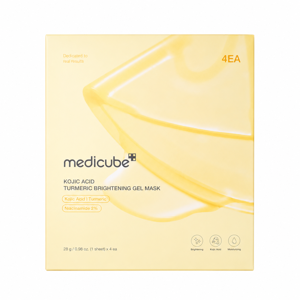 medicube-kojic-acid-turmeric-brightening-gel-mask-brightening-even-skin-tone-gel-mask-for-face-4-pcs-28-g-1787118813 Medicube, Kojic Acid Turmeric, Brightening & Nourishing, Gel Mask, For Face, 4 pcs, 28 g - Afbeelding 1