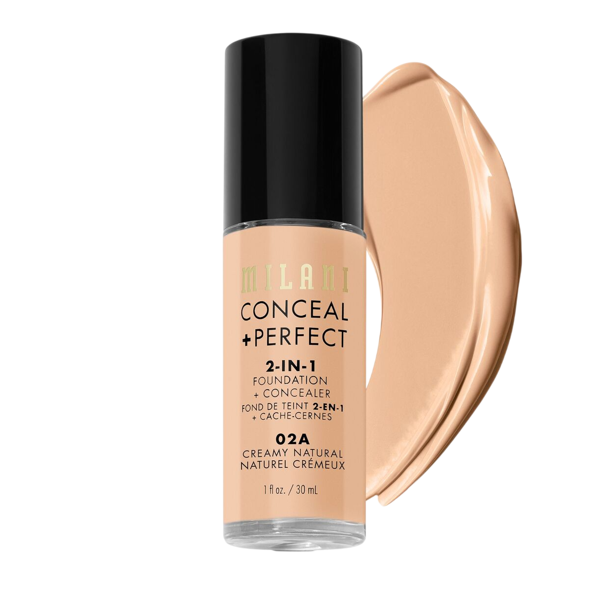 milani-conceal-perfect-liquid-foundation-concealer-2-in-1-02a-creamy-natural-30-ml-1781163681 Milani, Conceal + Perfect, Vloeibare foundation & concealer 2-in-1, 02A, Creamy Natural, 30 ml - Afbeelding 1