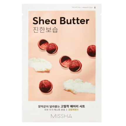 Missha, Airy Fit Shea Butter, Hydratatie, Gezichtsmasker, Voor gezicht, 19 g