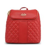Moschino, Love, Kunstleer, Textiel rugzak, Rood, Zakken 2, Voor vrouwen