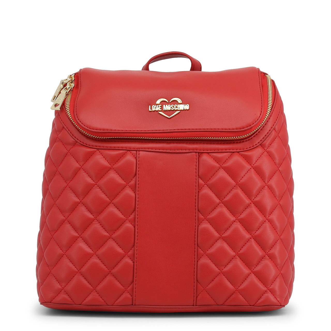 moschino-forever-synthetic-leather-backpack-red-for-women-1677312826 Moschino, Love, Kunstleer, Textiel rugzak, Rood, Zakken 2, Voor vrouwen - Afbeelding 1