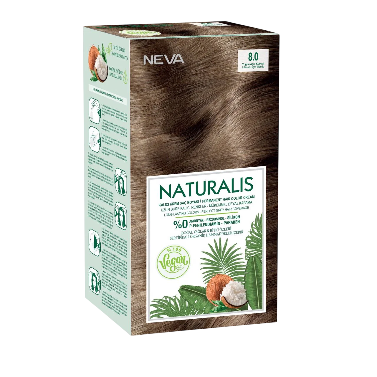 naturalis-neva-vegan-permanent-hair-dye-7-3-blond-caramel-150-ml-1786459249 Naturalis, Neva, Veganist, Permanente haarkleuring, 7.3 Blond Caramel, 150 ml - Afbeelding 1