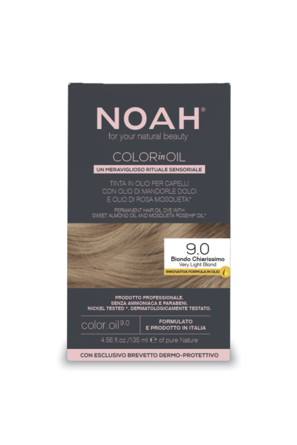 Noah, Color In Oil, Permanente haarkleuringsolie, 9.0 Very Light Blond, 135 ml