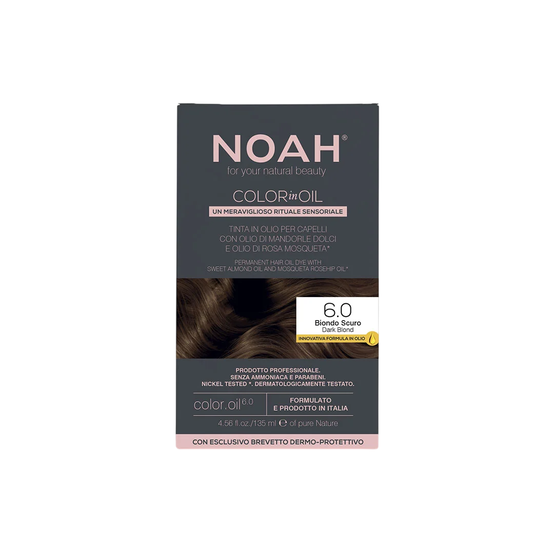 noah-color-in-oil-permanent-hair-colouring-oil-colouring-6-0-dark-blond-135-ml-1786090460 Noah, Color In Oil, Permanente haarkleuringsolie, Kleuren, 6.0 Dark Blond, 135 ml - Afbeelding 1