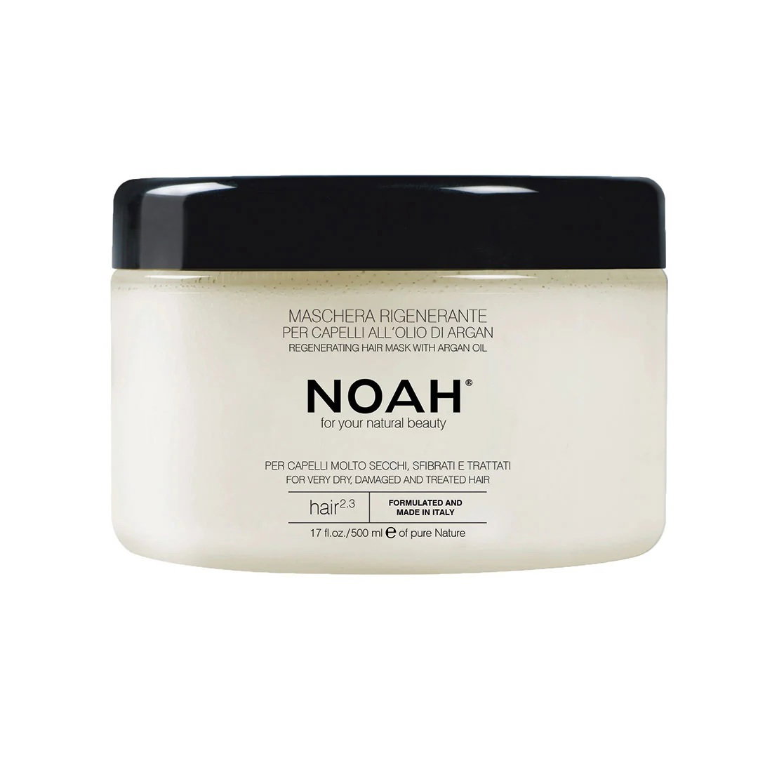 noah-regenerating-hair-mask-with-argan-oil-vegan-cruelty-free-silicone-free-hair-treatment-cream-mask-nourishing-regenerating-daily-500-ml-1786002117 Noah, Noah Regenerating, Haarbehandelingscrèmemasker, Nourishing & Regenerating, 500 ml - Afbeelding 1