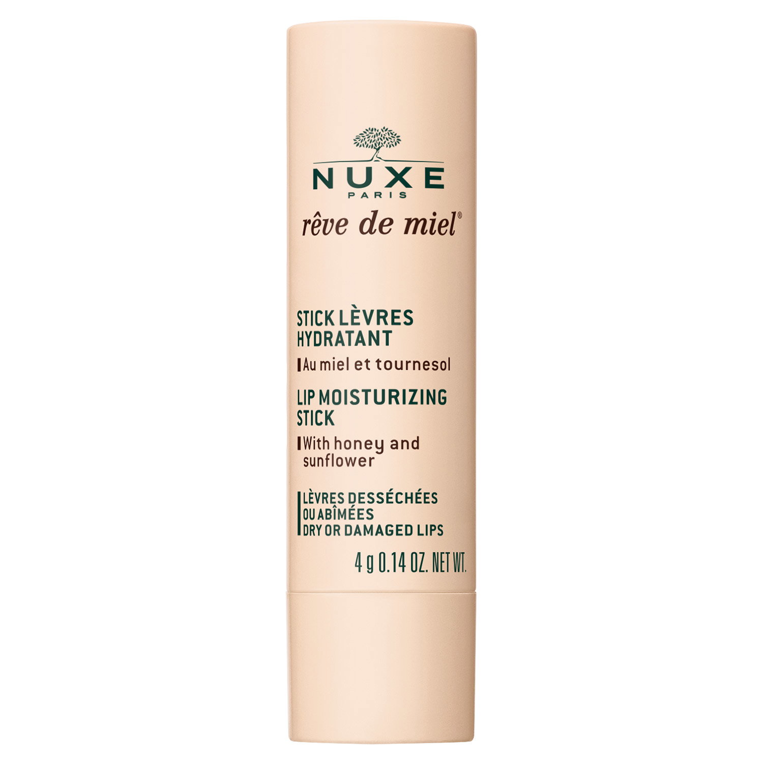 nuxe-reve-de-miel-vegan-hydrating-lip-balm-4-g-1674456491 Nuxe, Reve de Miel, Veganist, Hydraterend, Lippenbalsem, 4 g - Afbeelding 1