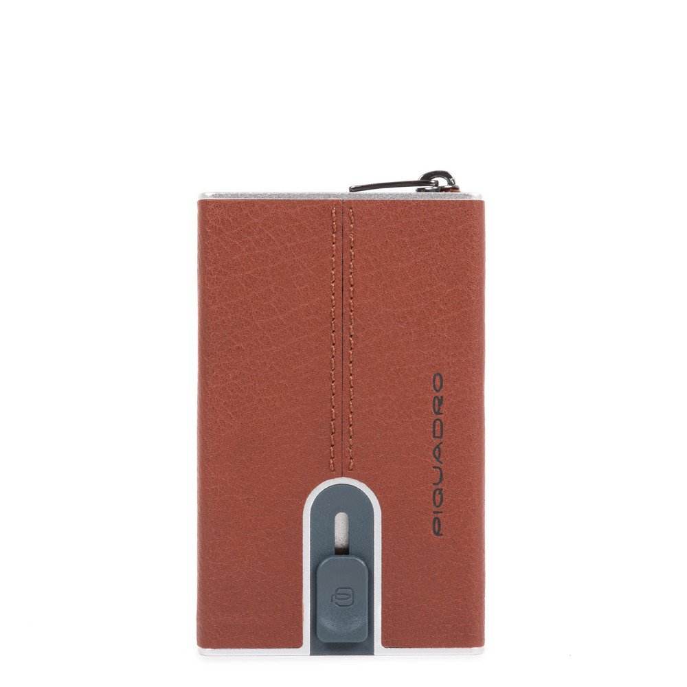 piquadro-black-square-leather-card-holder-square-sliding-system-brown-6-2-x-10-x-2-cm-unisex-0-8024671559164-1678171094 Piquadro, Black Square Card Holders - Afbeelding 1