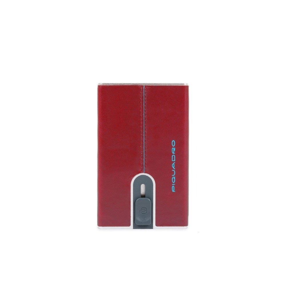 piquadro-blue-square-leather-card-holder-square-sliding-system-with-money-clip-pp5358b2r-r-red-for-men-1682577923 Piquadro, Blue Square Card Holders - Afbeelding 1