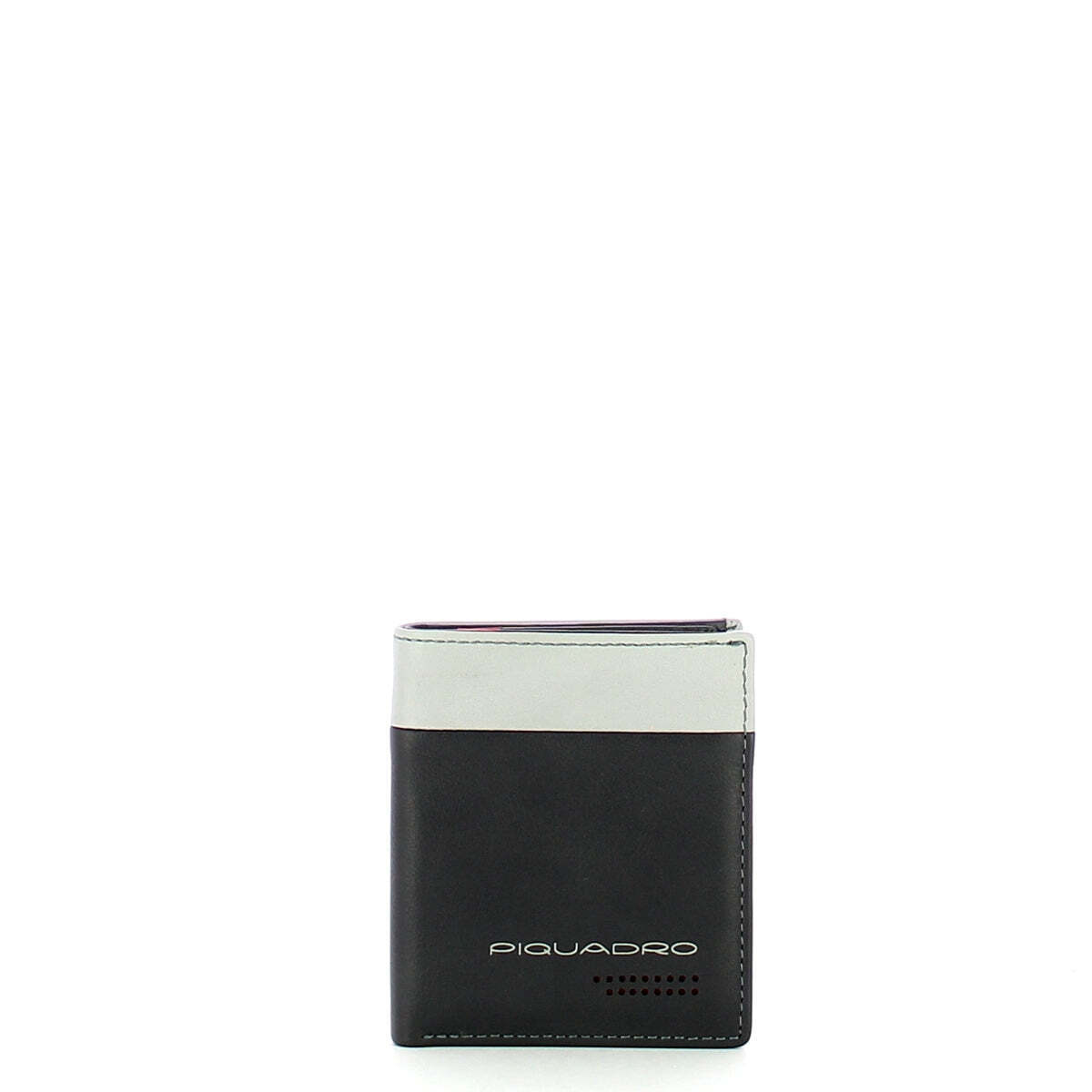 piquadro-piquadro-leather-wallet-for-back-and-credit-cards-black-gray-8-5-x-10-x-1-5-cm-for-men-1677332756 Piquadro, Piquadro Men's Wallets - Afbeelding 1