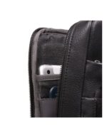 Piquadro, Tallin, Leren tas, Mono sling, Zwart, Voor mannen, 20 x 33 x 5 cm - Afbeelding 2