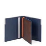 Piquadro, Urban, Lederen portemonnee, Creditcardetui, In blauwgrijs, Voor mannen - Afbeelding 2
