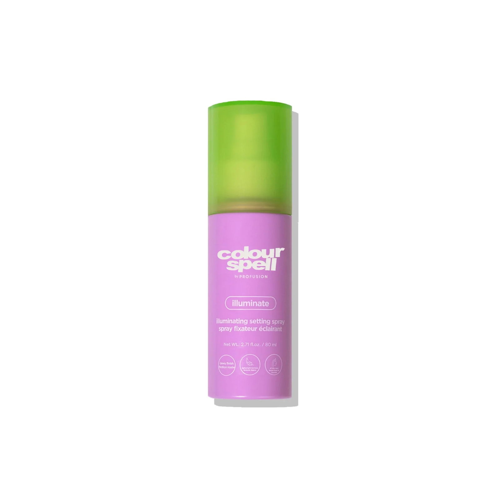 profusion-colour-spell-illuminating-makeup-fixer-spray-80-ml-1785926395 Profusion Cosmetics, Colour Spell, Verlichtend, Make-up fixeerspray, 80 ml - Afbeelding 1