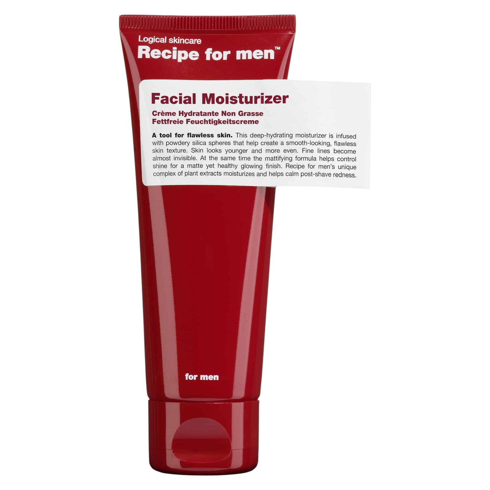 recipe-for-men-facial-moisturizer-deep-hydration-cream-for-face-75-ml-1761812204 Recipe For Men, Facial Moisturizer, Diepe hydratatie, Room, Voor gezicht, 75 ml - Afbeelding 1