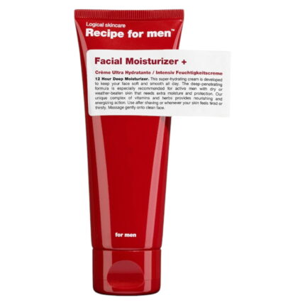 Recipe For Men, Facial Moisturizer +, Hydraterend, Room, Voor gezicht, 75 ml