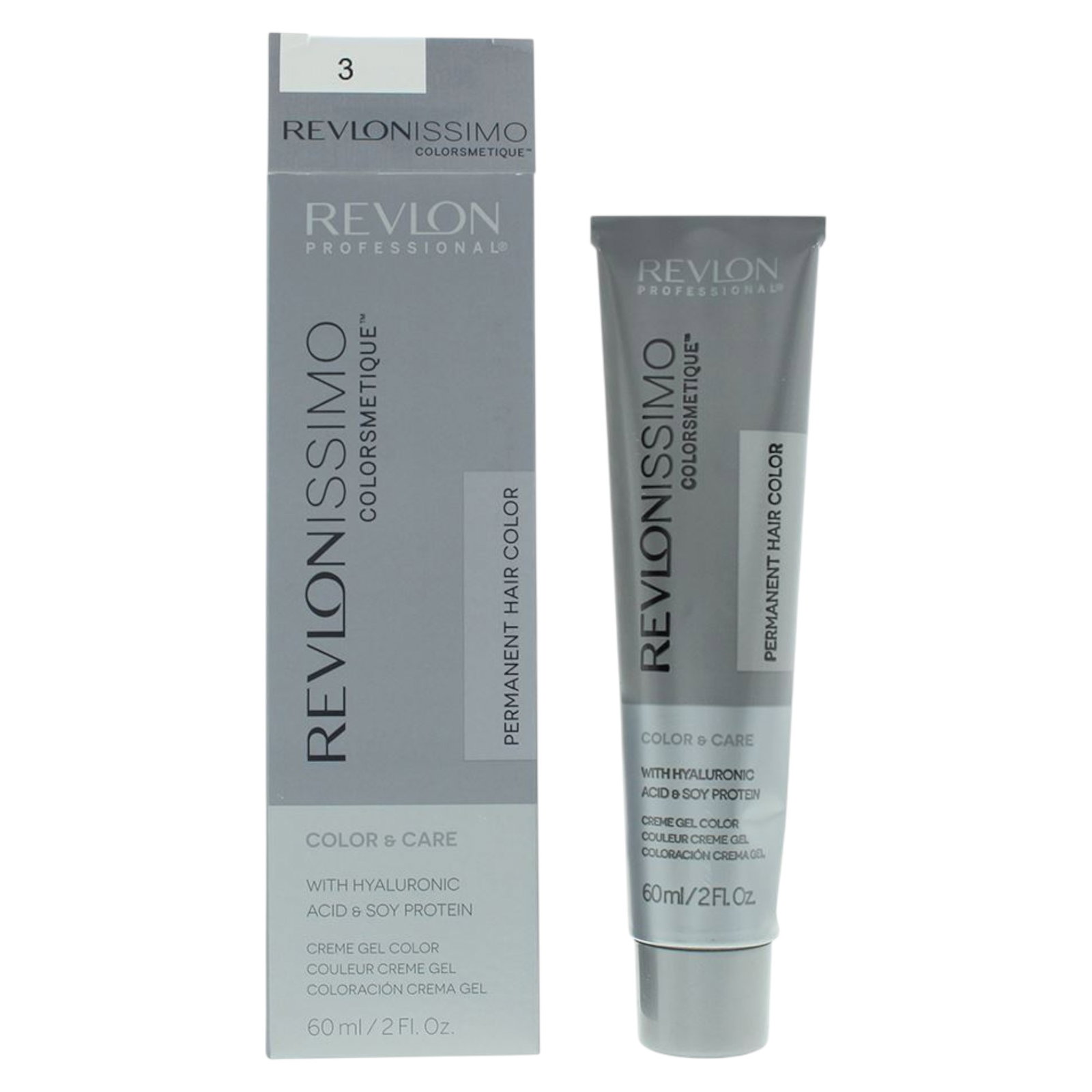 revlon-revlonissimo-colorsmetique-hyaluronic-permanent-hair-dye-3-dark-brown-60-ml-1761044360 Revlon, Revlonissimo Colorsmetique, Hyaluronzuur, Permanente haarkleuring, 3 Dark Brown, 60 ml - Afbeelding 1