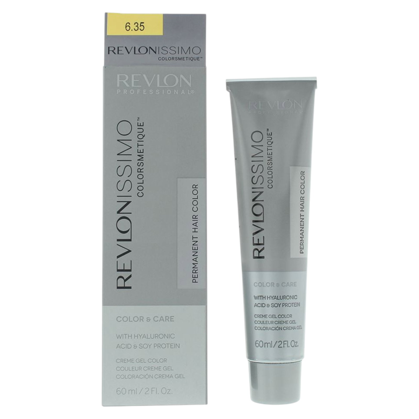 revlon-revlonissimo-colorsmetique-metal-protection-permanent-hair-dye-6-35-dark-amber-blonde-ml-1761043725 Revlon, Revlonissimo Colorsmetique, Permanente haarkleuring, 6.35 Dark Amber Blonde, 60 ml - Afbeelding 1