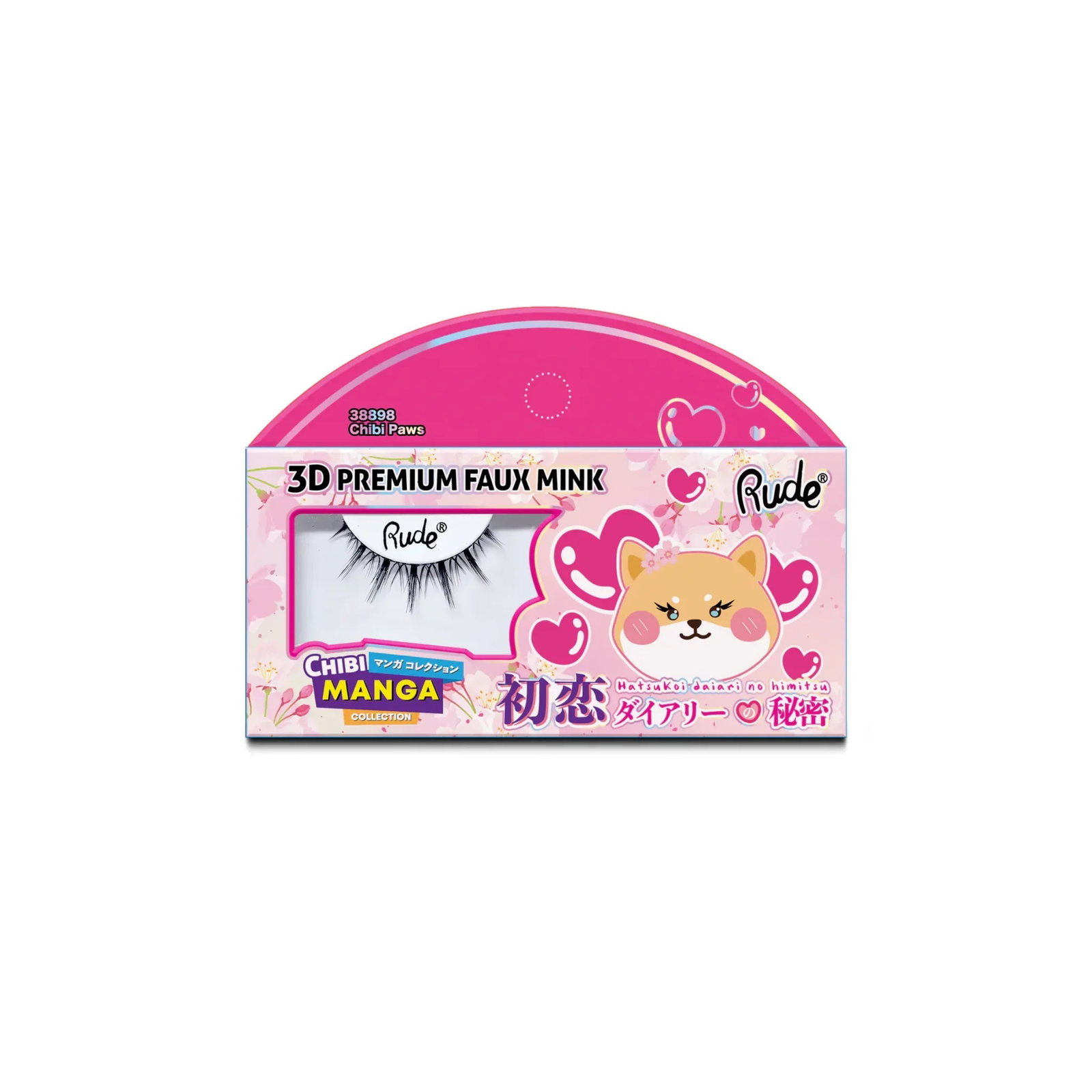 rude-cosmetics-chibi-manga-faux-mink-chibi-paws-false-eyelashes-1785912178 Rude Cosmetics, Chibi Manga Faux Mink - Chibi Paws, Nepwimpers - Afbeelding 1