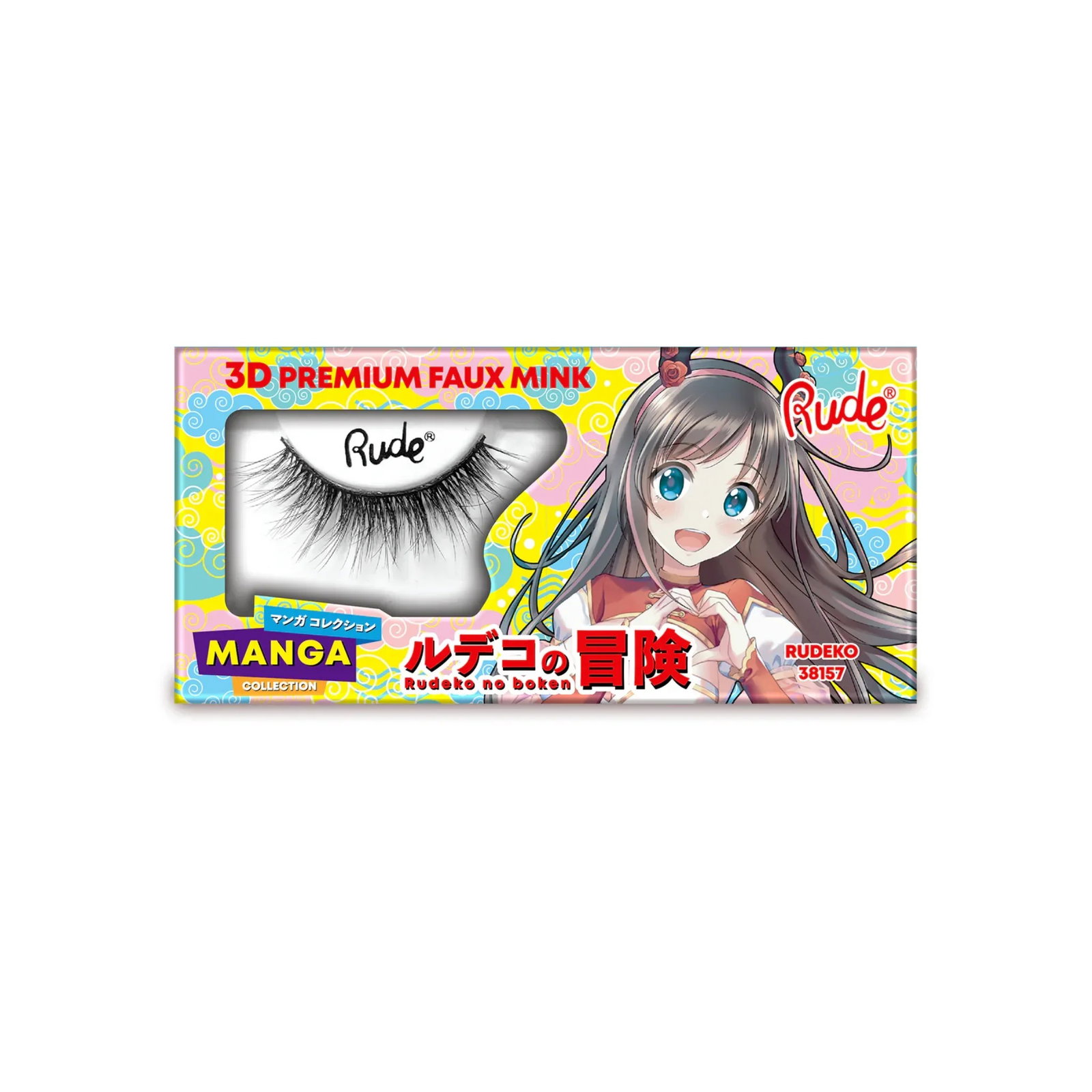 rude-cosmetics-chibi-manga-faux-mink-rudeko-false-eyelashes-1785912927 Rude Cosmetics, Chibi Manga Faux Mink - Rudeko, Nepwimpers - Afbeelding 1
