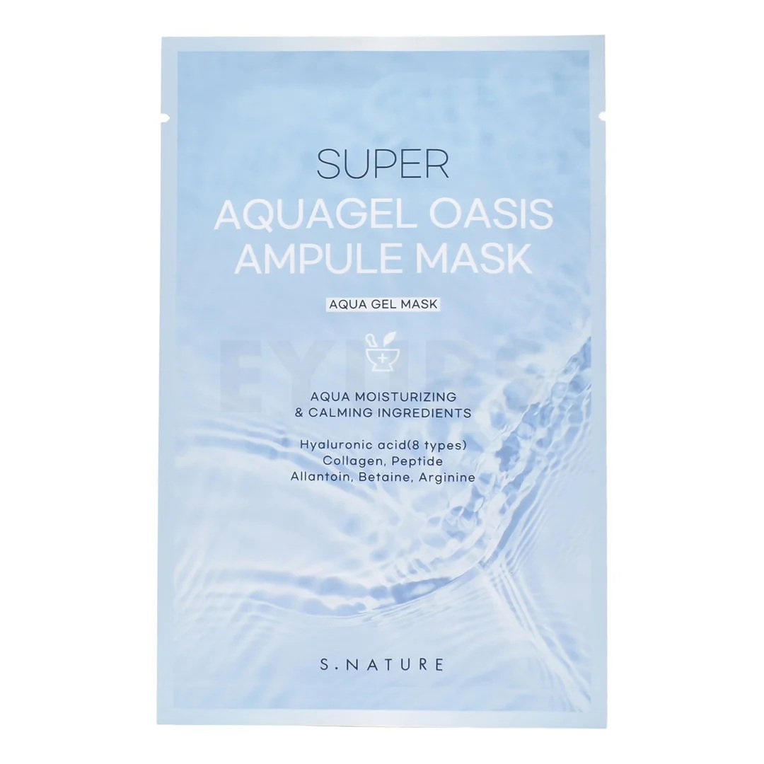 s-nature-aquagel-oasis-ampule-hydrating-sheet-mask-for-face-30-ml-1785824213 S.Nature, Aquagel Oasis Ampule, Hydraterend, Gezichtsmasker, Voor gezicht, 30 ml - Afbeelding 1