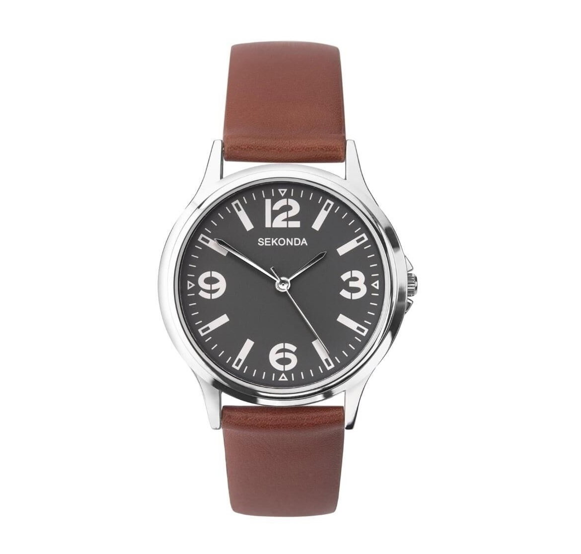 sekonda-sekonda-leather-watch-1348-84-for-men-1680169032 Sekonda, Sekonda, Kwarts horloge met leren band, 1682.82, Voor mannen - Afbeelding 1