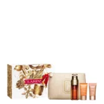 Set Clarins: Double Serum, Anti-Aging, Concentrate, For Face, 50 ml + Extra-Firming Energy, Anti-Wrinkle, Day, Cream, For Face, 15 ml + Double Eye, Anti-Ageing, Eye Serum, 0.9 ml *Sample
