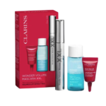 Set Clarins: Instant Eye, Makeup Remover Lotion, 30 ml + Wonder Volume, Volumising, Mascara, Black, 8 ml + Total Eye, Lifting, Eye Cream, 3 ml
