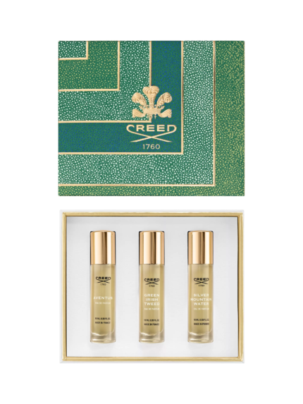Set Creed: Aventus, Eau De Parfum, For Men, 10 ml + Green Irish Tweed, Eau De Parfum, For Men, 10 ml + Silver Mountain Water, Eau De Parfum, For Men, 10 ml