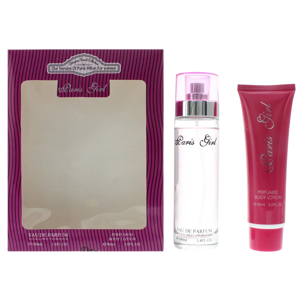 set-designer-french-paris-girl-eau-de-parfum-for-women-100-ml-paris-girl-hydrates-body-lotion-90-ml-1761291850 Set Designer French: Paris Girl, Eau De Parfum, For Women, 100 ml + Paris Girl, Hydrates, Body Lotion, 90 ml - Afbeelding 1