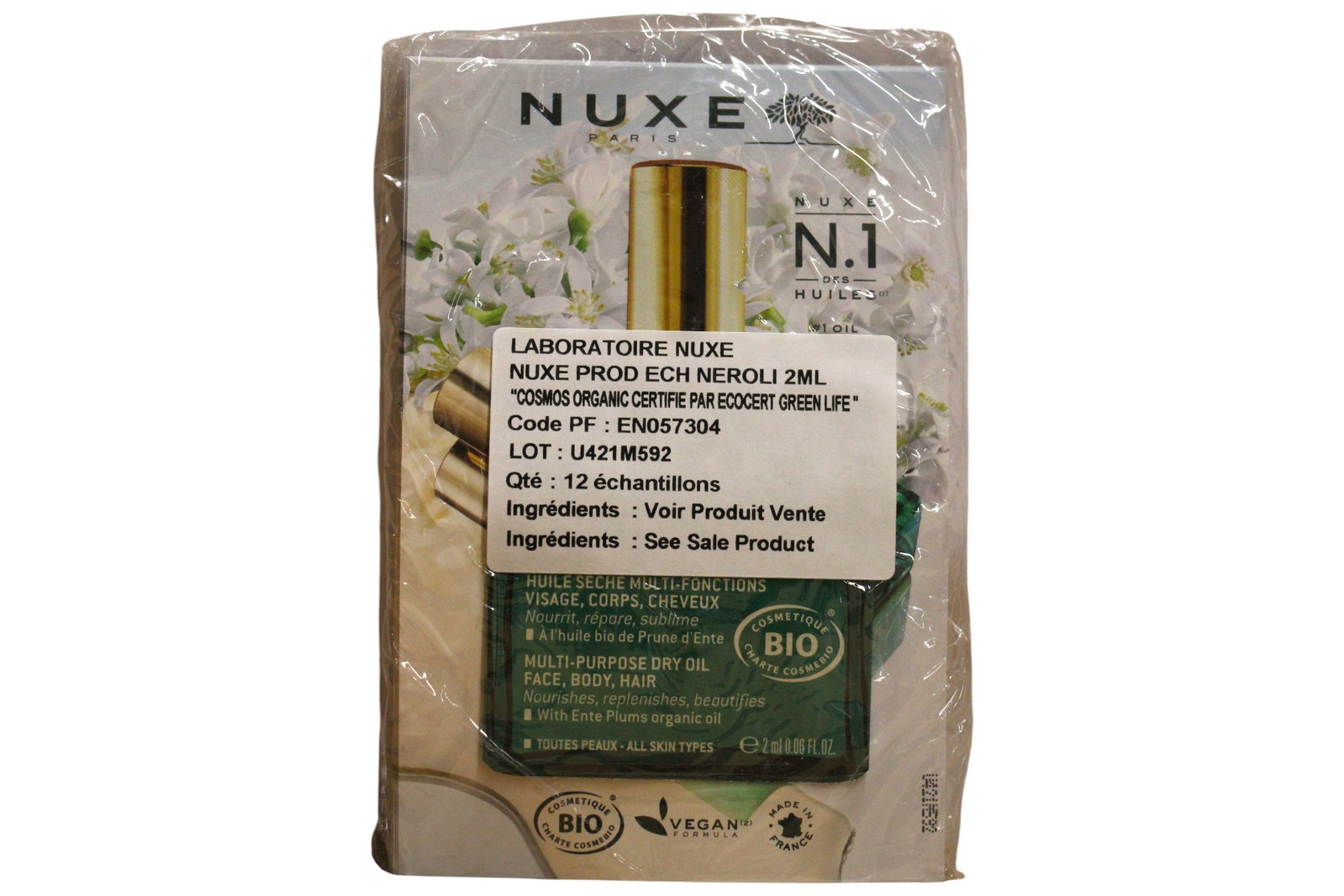 set-duo-nuxe-huile-prodigieuse-multi-purpose-neroli-hydrating-repairing-body-oil-for-body-face-hair-2-pcs-12-ml-sample-1781608705 Duo Set, Nuxe, Huile Prodigieuse Multi-Purpose Neroli, Hydraterend & Herstellend, Lichaamsolie, Voor lichaam, gezicht & haar, 12 st, 2 ml *Voorbeeld - Afbeelding 1